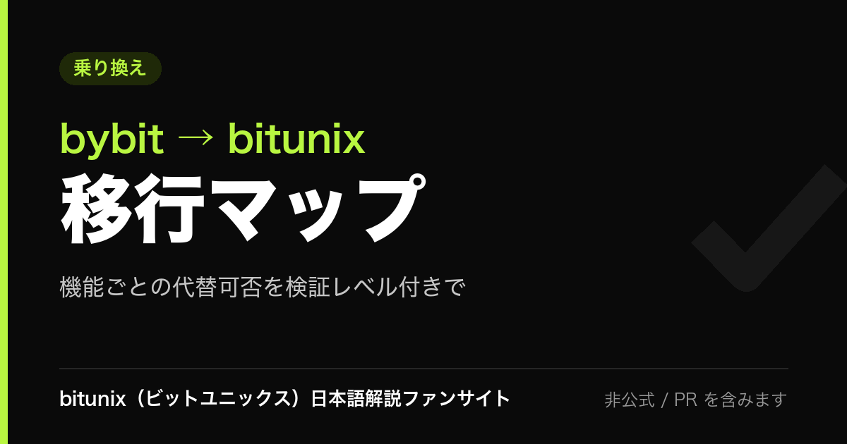 記事サムネイル: bybit から bitunix への移行マップ
